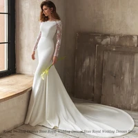 high quality mermaid wedding dresses draped open beck sweep tulle embroidery 2022 applique summer floor length gowns robe de ma