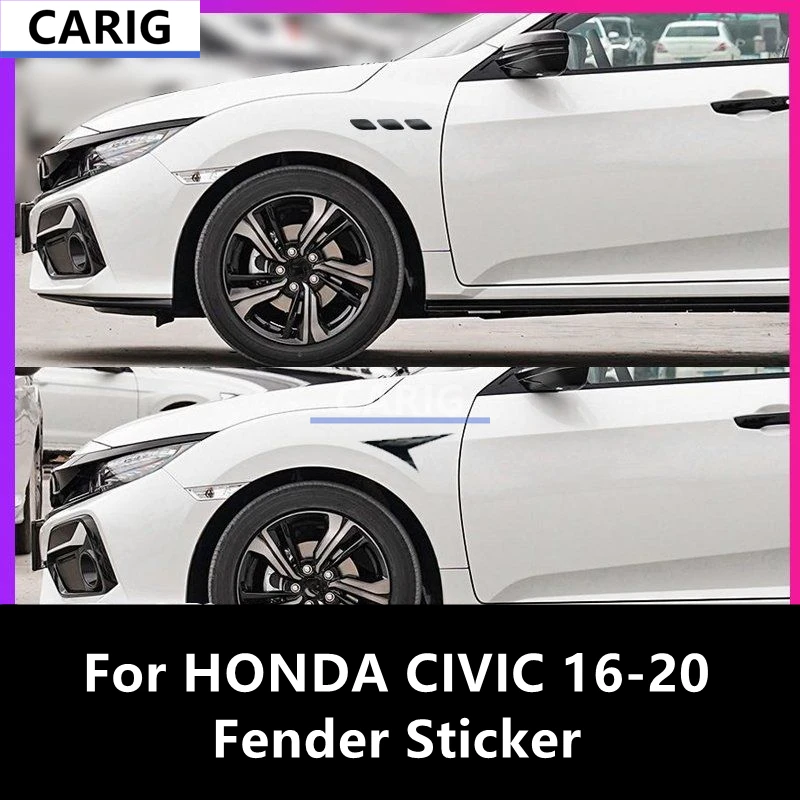 

For HONDA CIVIC 16-20 Fender Sticker Modified Carbon Fiber Interior Car Protective Film Accessories Modification