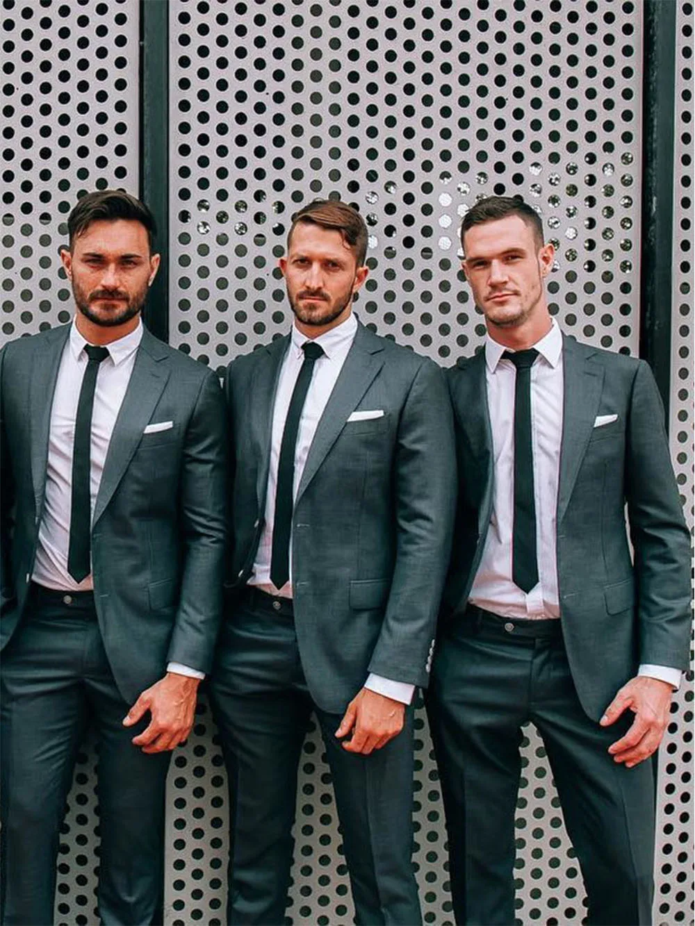 

Men Suit For Wedding Best Man Group Suit Long Sleeve Peak Lapel Fashion For Office Business Men Suit