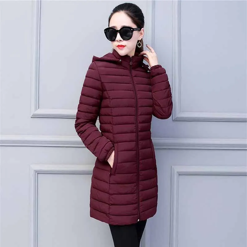 

Winter Jacket Women Cotton Padded Winter Removable Hood Warm Clothes Long Parkas Female Coat Lady High Quality Warm Outwear