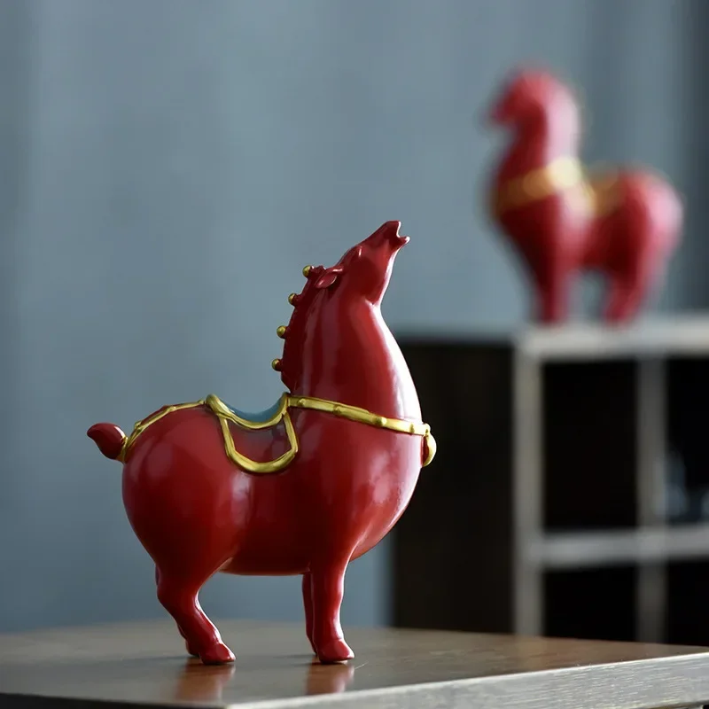 Lucky Mascot Tangma керамический орнамент для офиса гостиной спальни рабочего стола