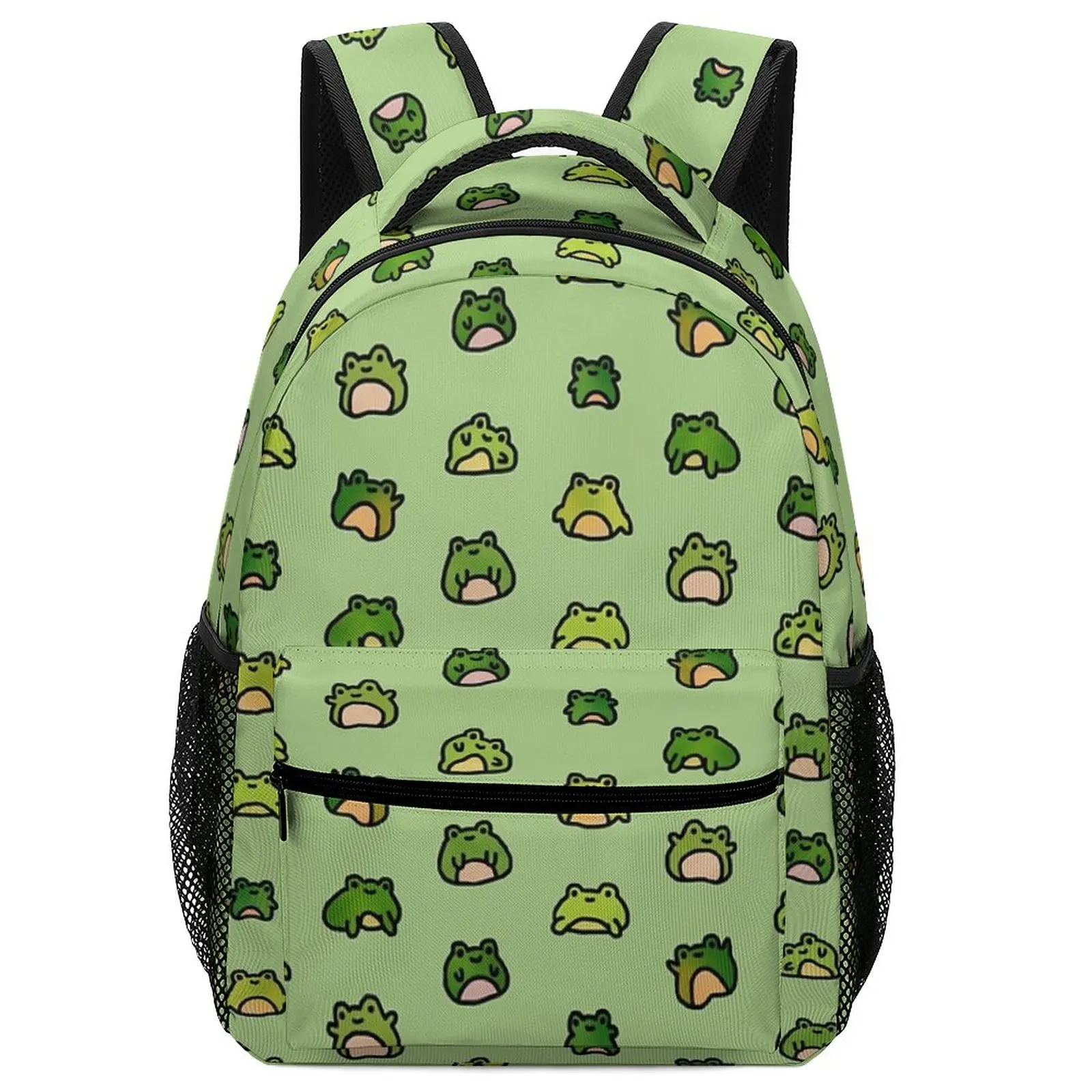 2022 New Frogs Doodle Fun Schoolbag for Girls Boys School Bag for Teenagers Custom Backpack Children