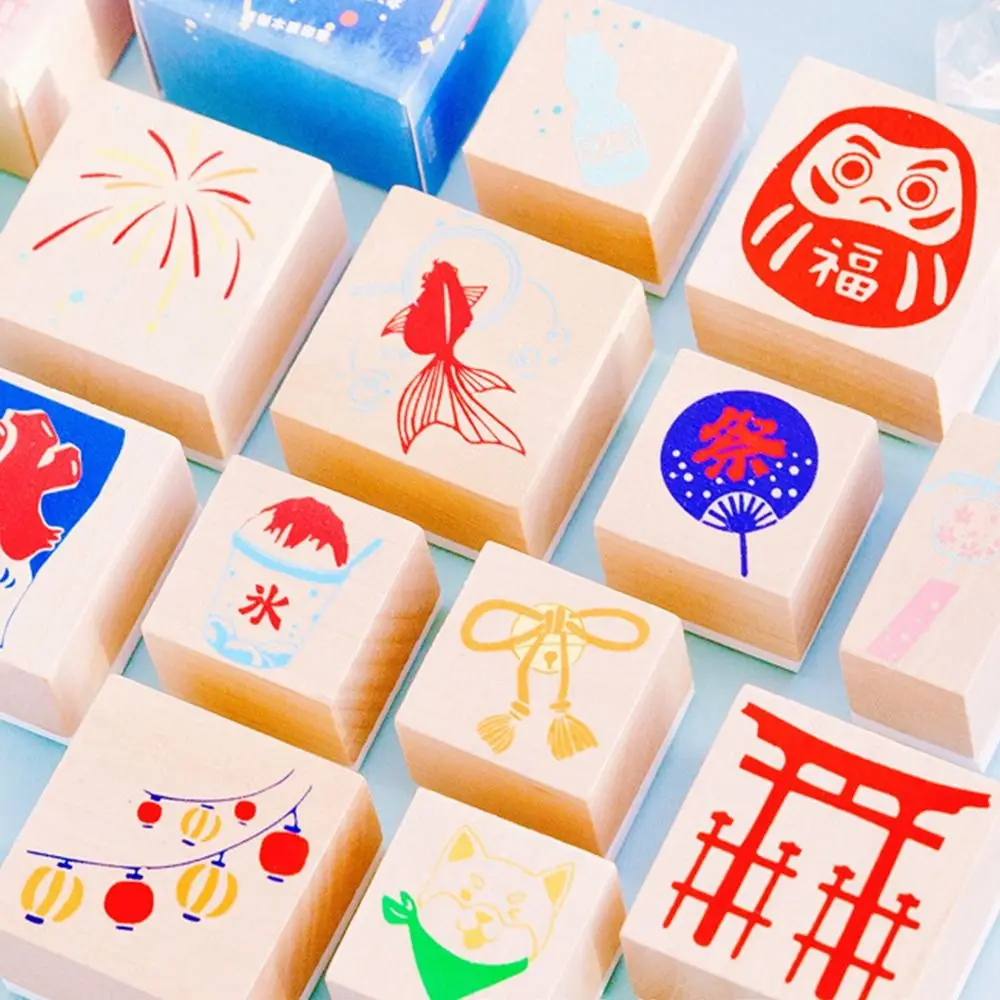 

Scrapbooking Diary Journaling Student Stationery Decorative Stamp DIY Craft Rubber Stamp Summer Winds Wooden Stamps