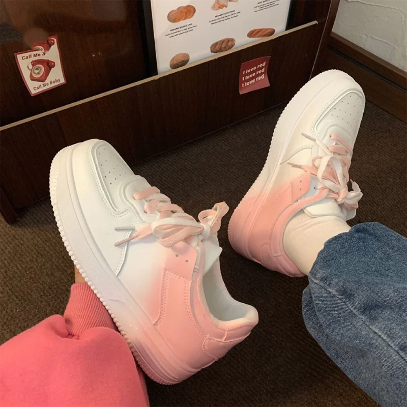 Women Sneakers Fashion Shoes spring Trend Casual Flats Sneakers Female New Fashion Comfort White Vulcanized Platform Shoes 2023