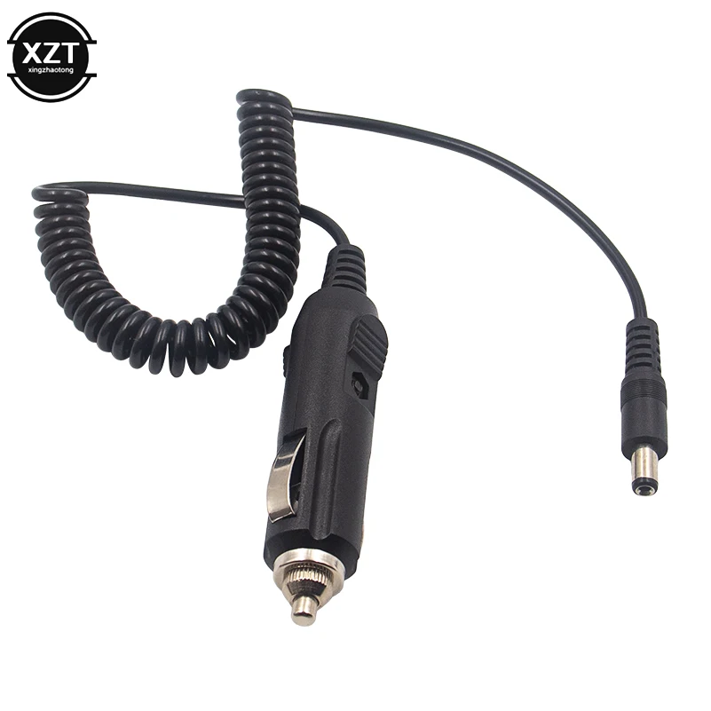 

12V Spring Car Charger Cable 5.5×2.1mm DC Car Cigarette Lighter Universal Device Power Cord 1.5m