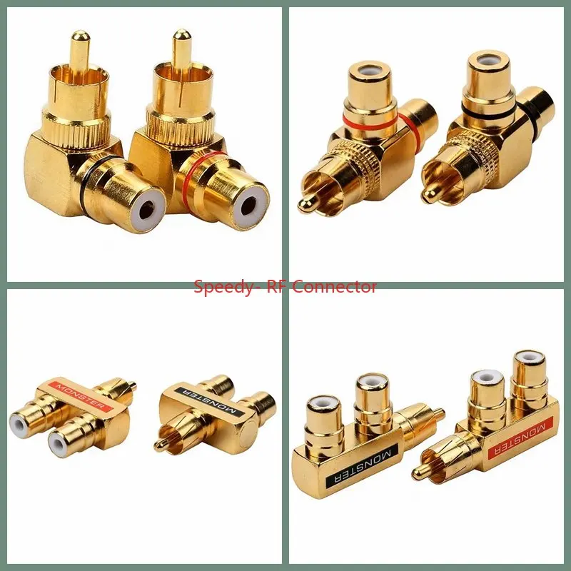 Купи RCA Male To RCA Female Lotus Connector Tee Type 3Way Splitter for AV Audio and Video Converter Adapter Gold Plated Copper Brass за 136 рублей в магазине AliExpress