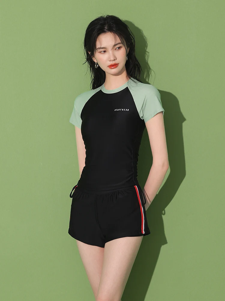 Раздельный купальник женский летний скрывающий живот консервативный новый