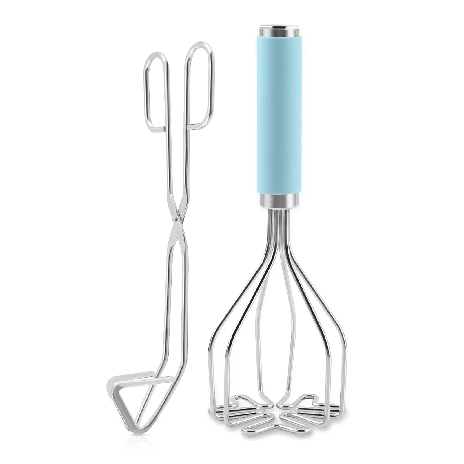 

Professional Food Tongs Useful Potato Masher Vegetables Portable Heavy Duty Stainless Steel Beans Kitchen Household Avocado