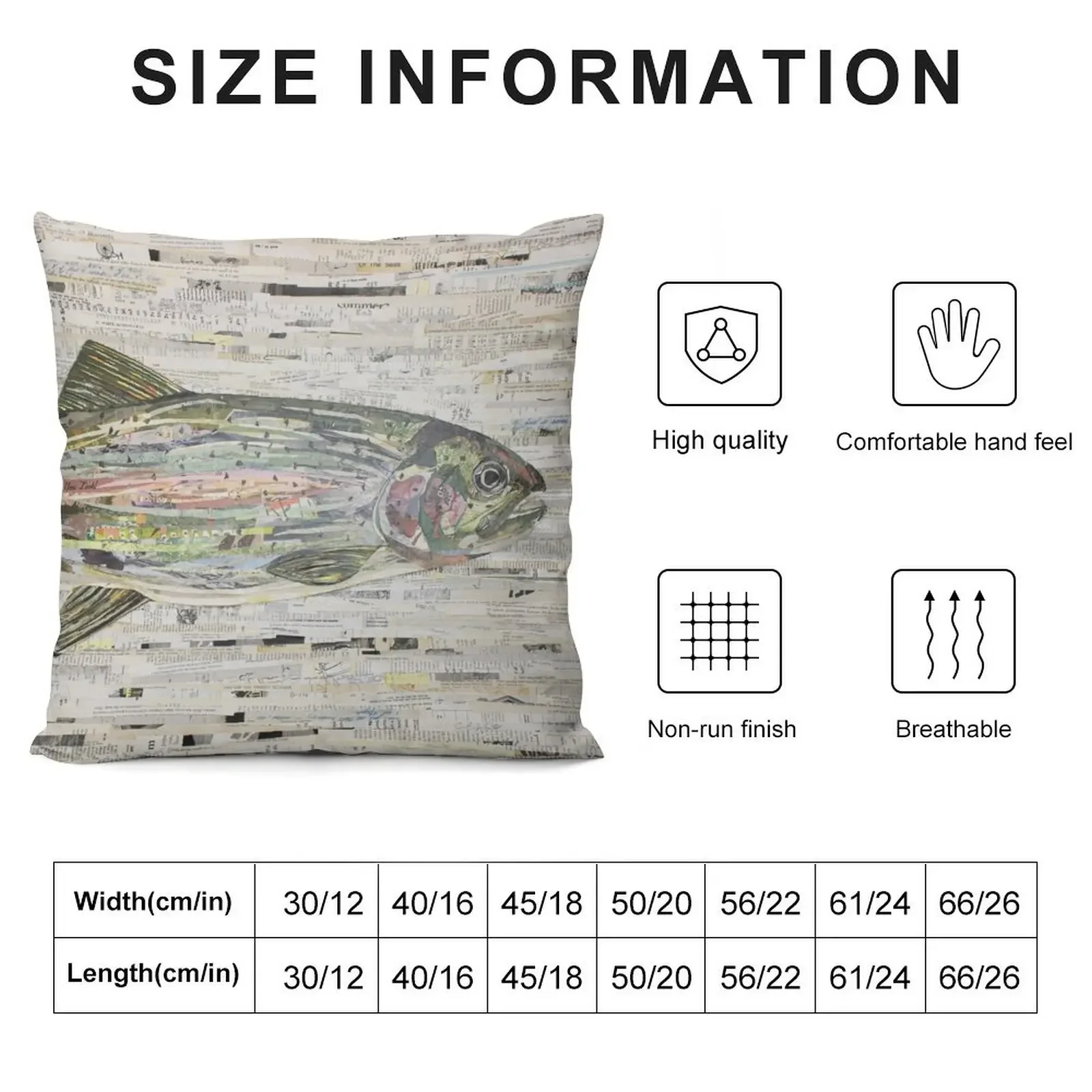 Коллаж из радужной форели от C.E. Белая (v3) декоративная подушка для рыбалки