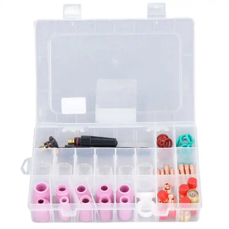 

55Pcs TIG Welding Torch Accessories Kit Replacement Welding Gasket Kit for WP‑17 18 26 Hardware
