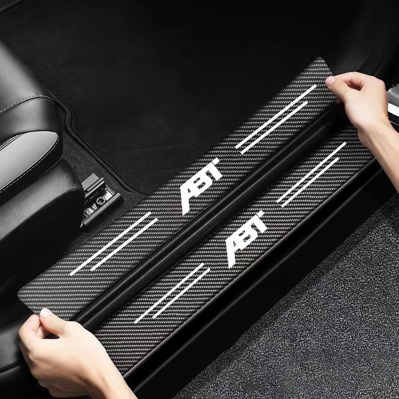 

For Audi RS3 RS4 RS5 RS6 RS7 S4 S5 S6 SQ7 TT A5 A4 SQ2 Q54pcs car door sill decal sticker