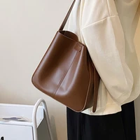 2022 summer trendy small pu leather womens designer bucket handbag luxury brand fashion lady shoulder crossbody bags