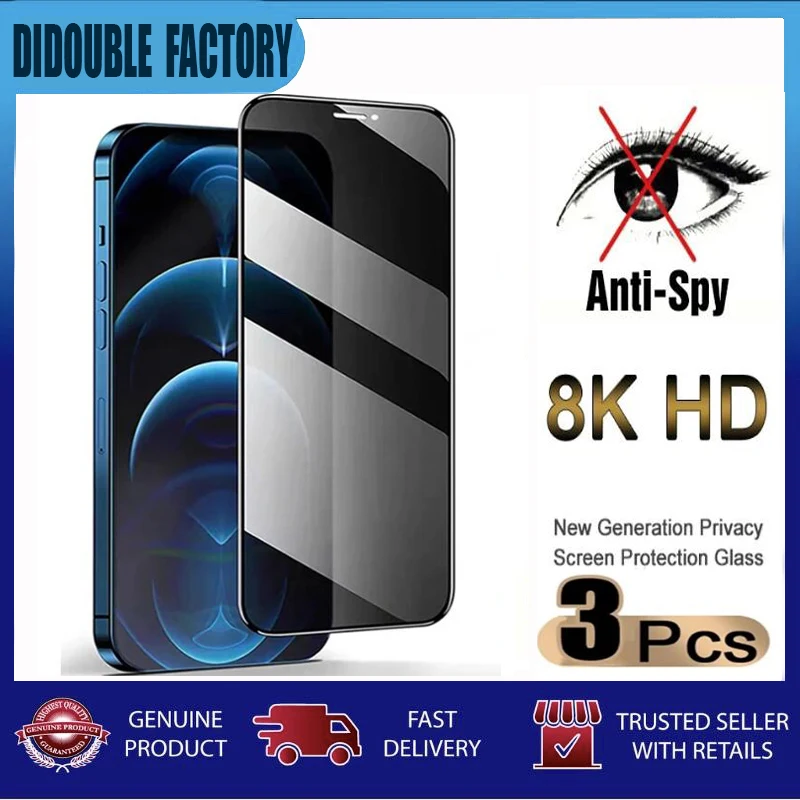 

Полноэкранное защитное закаленное стекло для IPhone 12, 11, 13 Pro Max Mini, с защитой от шпионов, для IPhone XS MAX, XR, X, SE, 6, 14, 7, 8