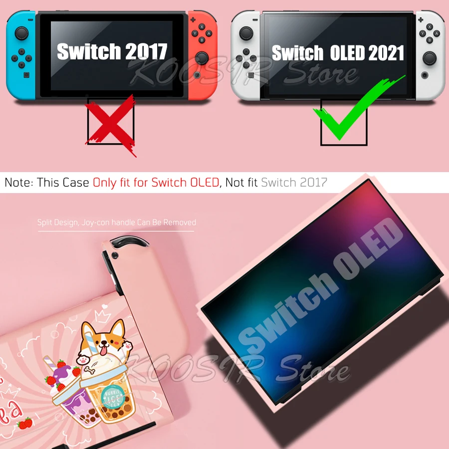 Нескользящий милый мягкий чехол с героями мультфильмов для Nintendo Switch OLED SWITCHOLED Kawaii