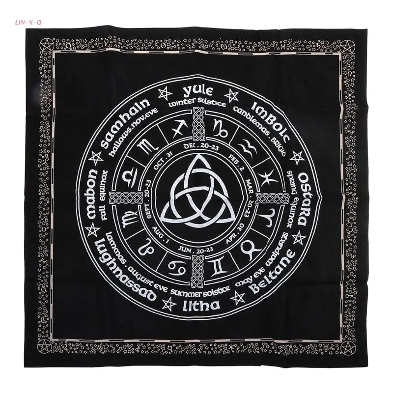 

Y51D 49x49cm Tarot Table Altar Cloth Metaphysical Board Game Mat Pendulum Divination Altar Tablecloth Board Game Card Pad