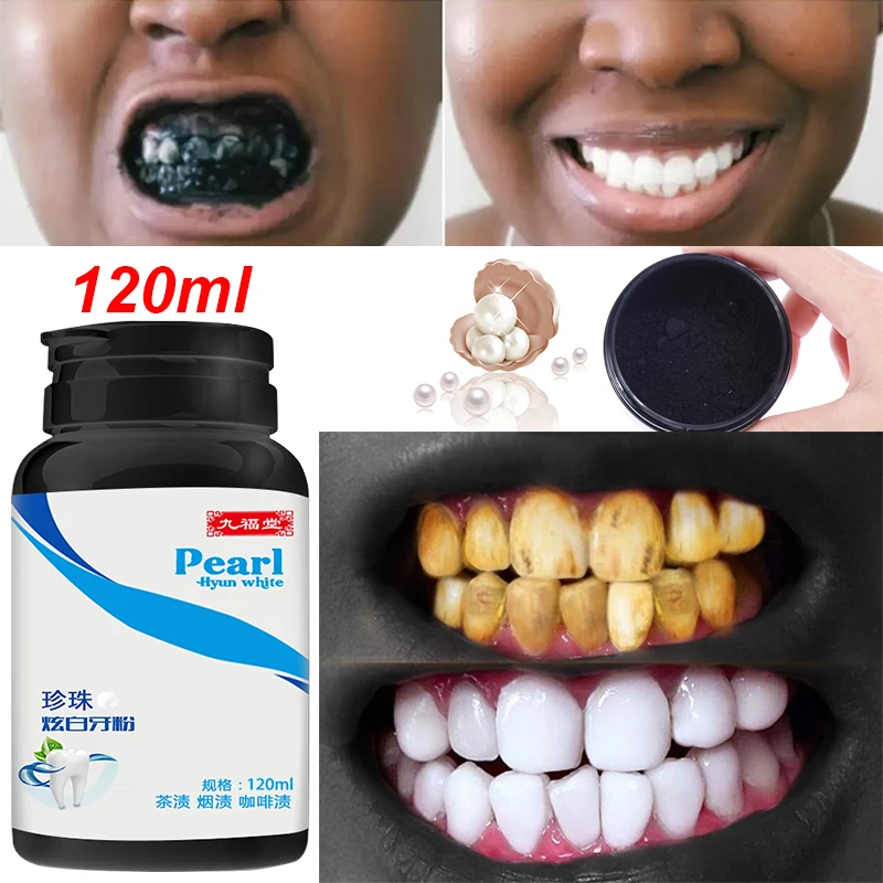 

Black Activated Carbon Whitening Tooth Powder To Remove Cigarette Stains, Coffee, Tea, Fresh Breath, Oral Hygiene, Tooth Care