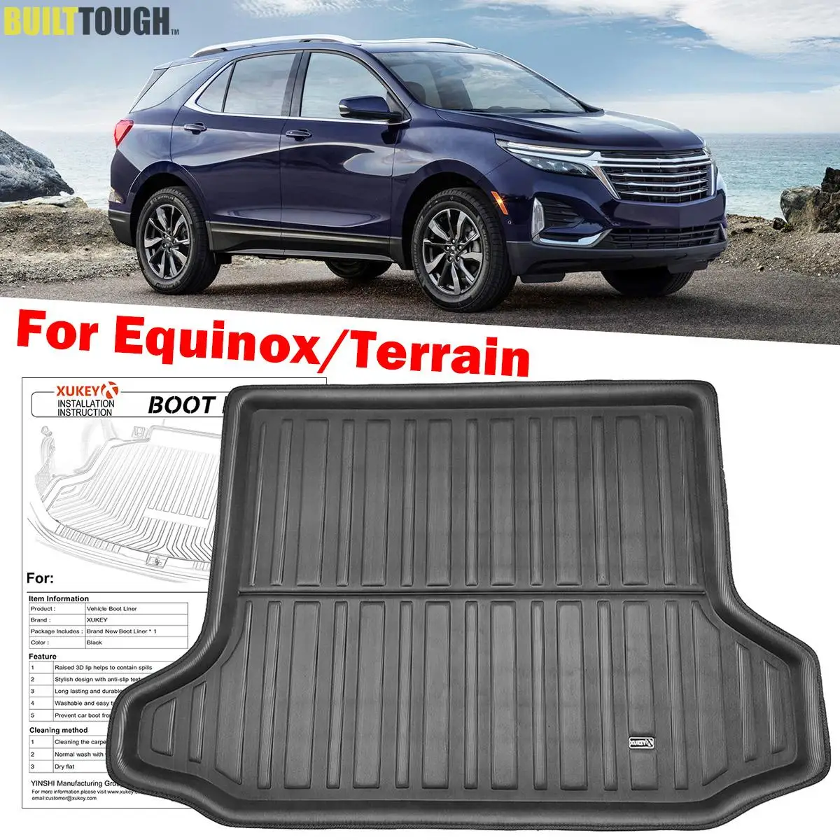 Индивидуальный коврик для багажника GMC Terrain Chevrolet Chevy Equinox 2018 напольный ковер