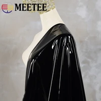 50x145cm meetee pu bright synthetic leather elastic smooth fabric for sexy skin skirt pants jacket shoes diy sewing accessories