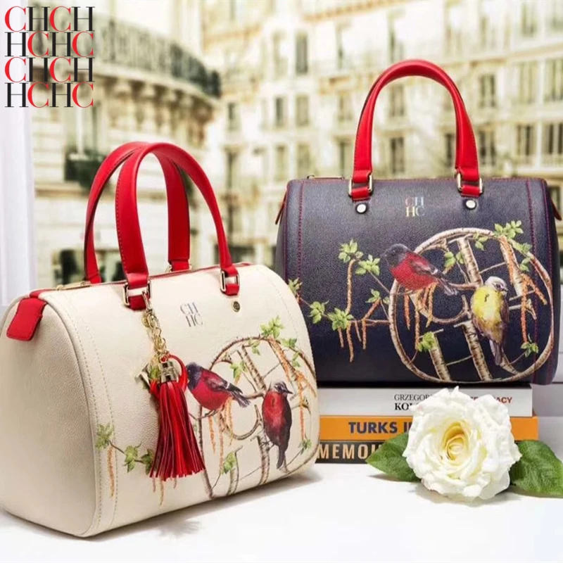 

100% Cowhide Leather Top-handle Pillow Bag 2022 New Fashion Single Shoulder Handbags Famous Brand Designer Purses Sac CHCH HCHC