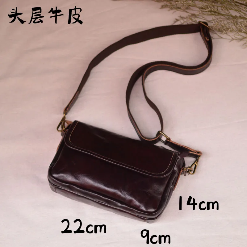 AETOO Стильная винтажная сумка на плечо ручной работы через из нейтральной кожи