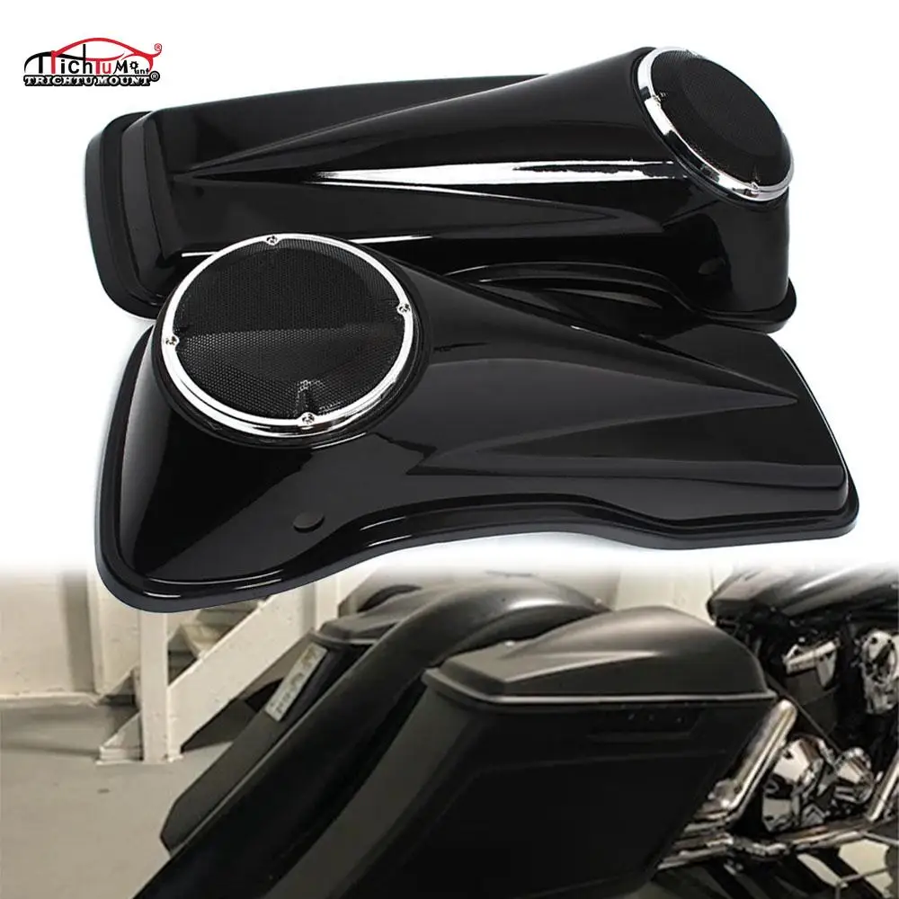 

Крышка для динамика мотоцикла с чехлом для гриля для Harley Touring Road King Road Glide Street скользящий Electra Glide 2014-2021