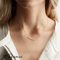 kaifanxi multi layer stainless steel necklace feminine minimalist pendants womens necklace choker