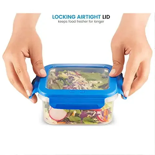 

Airtight Food Storage Containers With Lids - BPA Free Durable Plastic Food Containers Set - 100% Leak Guaranteed - Freezer, &