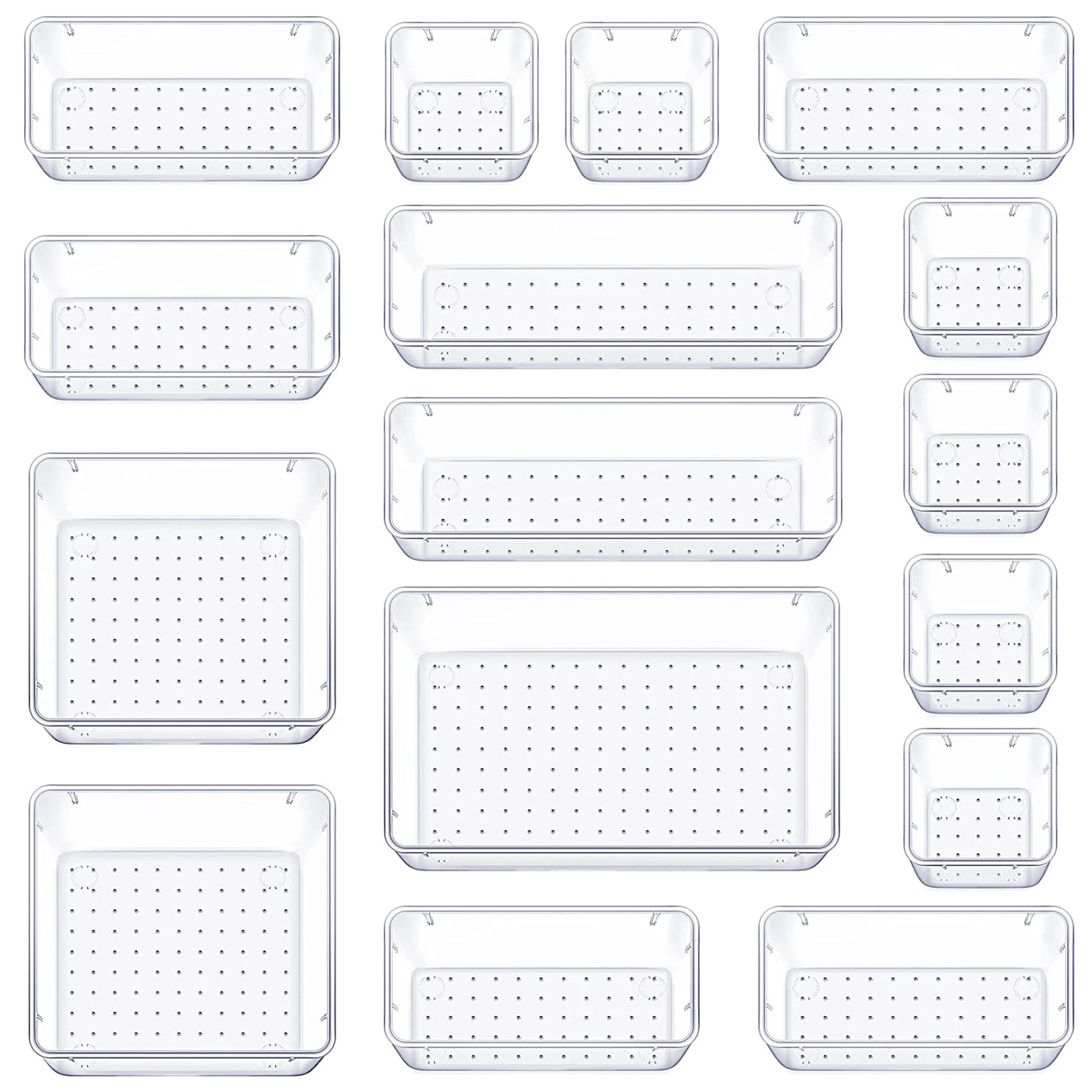 

Набор органайзеров для выдвижных ящиков, органайзер для выдвижных ящиков в ванную комнату, Набор органайзеров для выдвижных ящиков 16/10 шт., ...