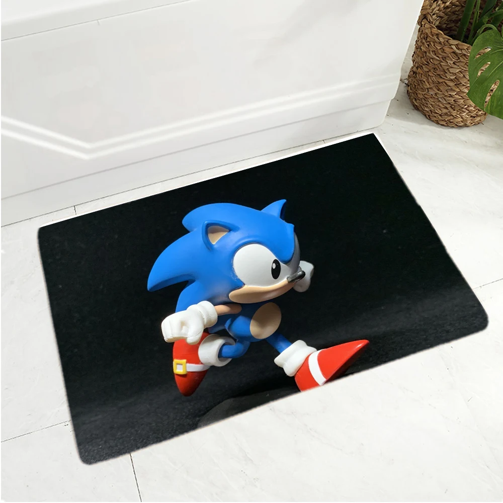 

Нескользящий коврик с рисунком аниме Sonic, коврик для ползания и йоги, коврик для украшения гостиной, ковер, гобелен