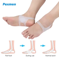 pexmen 2pcspair gel o type foot corrector insoles pads no slip shoes for men and women silicone orthopedic insoles