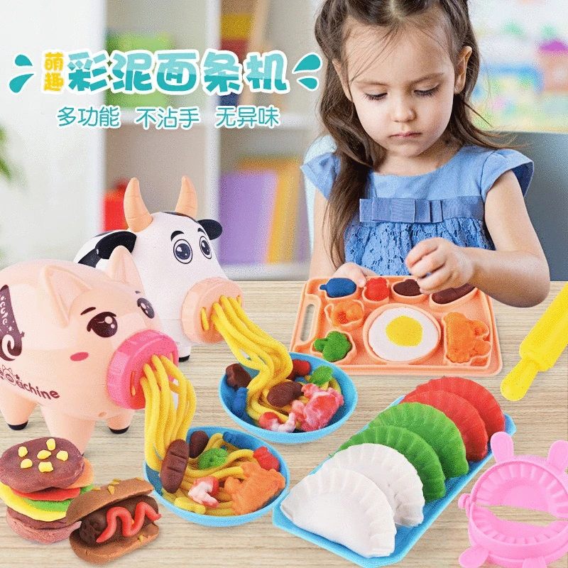 

New Educational Plasticine Mold Modeling Clay Kit Slime Toys For Child Plastic Play Dough Tools Sets DIY Kid Cutters Moulds Toy