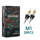 20 шт.кор. M1 Dragonhawk картридж игл для татуажа с силиконовый чехол, Перманентный макияж, иглы, 0,35 мм