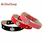 Оптовая продажа вельветовый кожаный ошейник со стразами Корона аксессуар для питомца щенка собаки кошки шейный ремешок для маленьких собак Размер S M