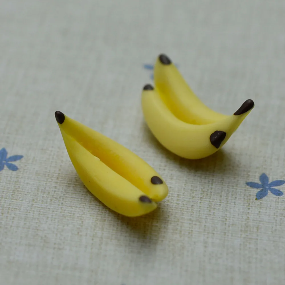

100 шт./лот имитация желтого банана из смолы 22 мм Кабошон Украшение для скрапбукинга «сделай сам»