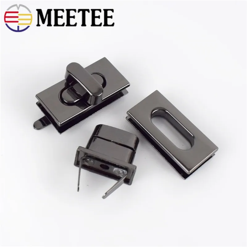 Meetee 2/5 шт 35х17мм металлический замок застежка прямоугольные поворотные замки