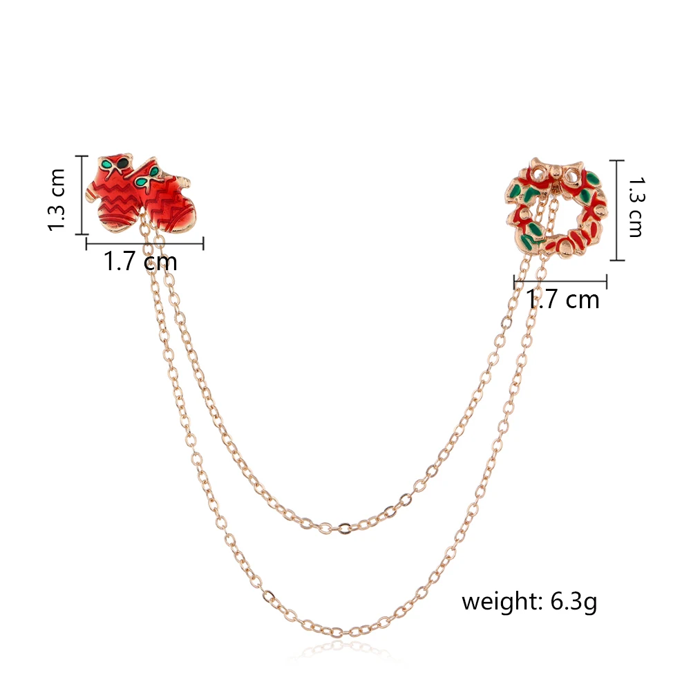 Эмалированная булавка в виде Санта Клауса перчаток колокольчиков пончиков
