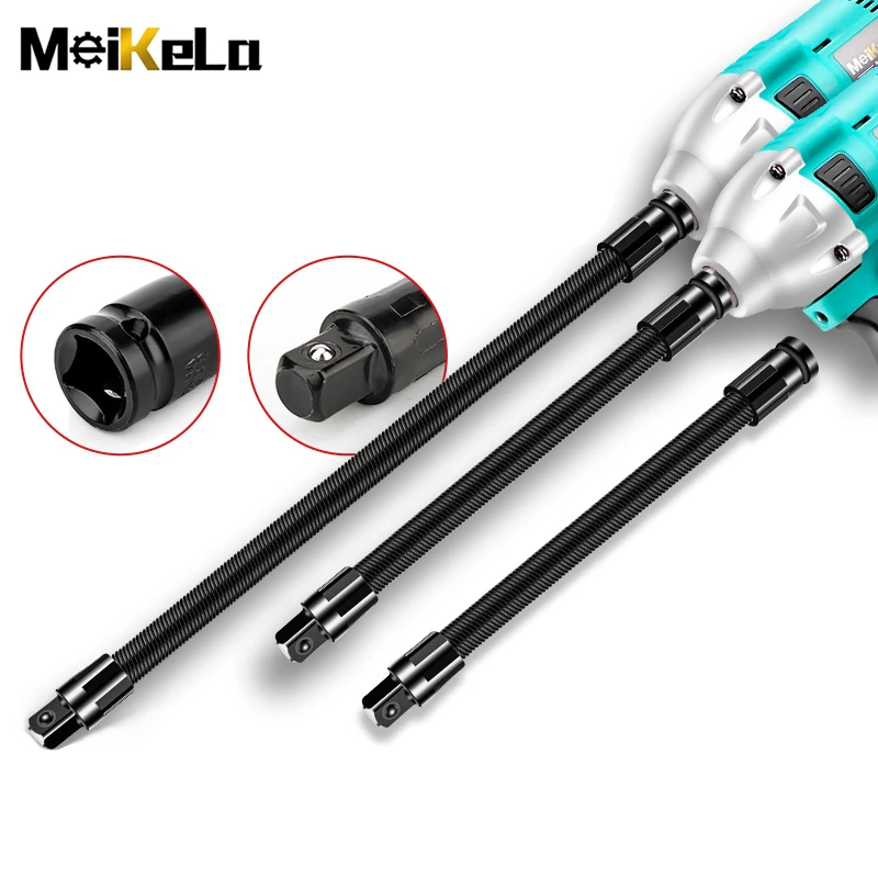 Meikela Multi Electric Drill Screwdriver Bit Snake lexible Hose Cardan Shaft 1/2 Connection Soft etal Extension Rod Link ool