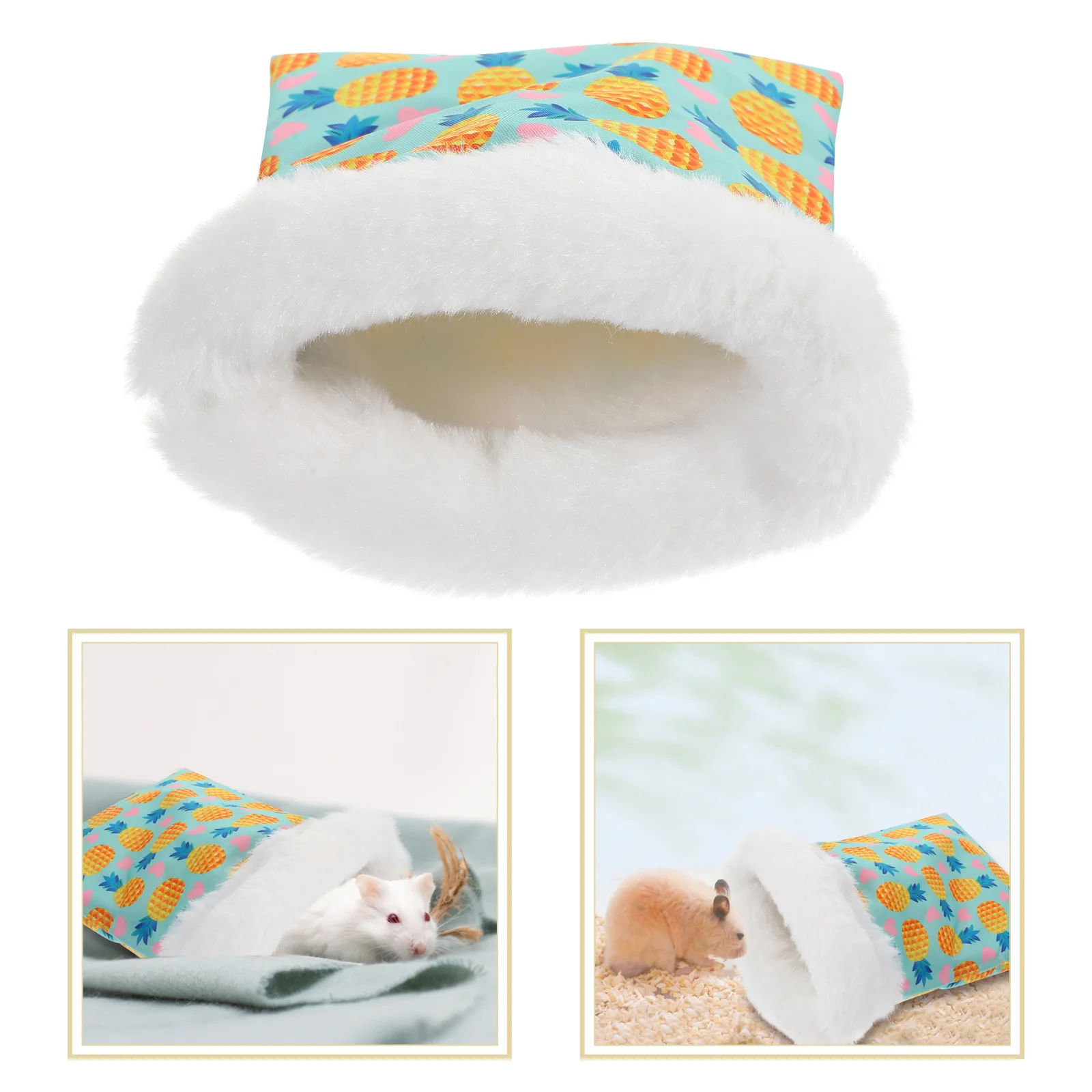 

Hamster Bed Guinea Pouch Warmsmallpettoy Lovely Winter Hideout Hedgehog Hammock Cat Sleeping Animal House Sack Beds Calming
