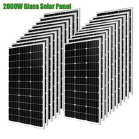 xinpuguang 2000w rigid glass solar panel china 20pcs 18v 100w monocrystalline silicon waterproof solar panel charge