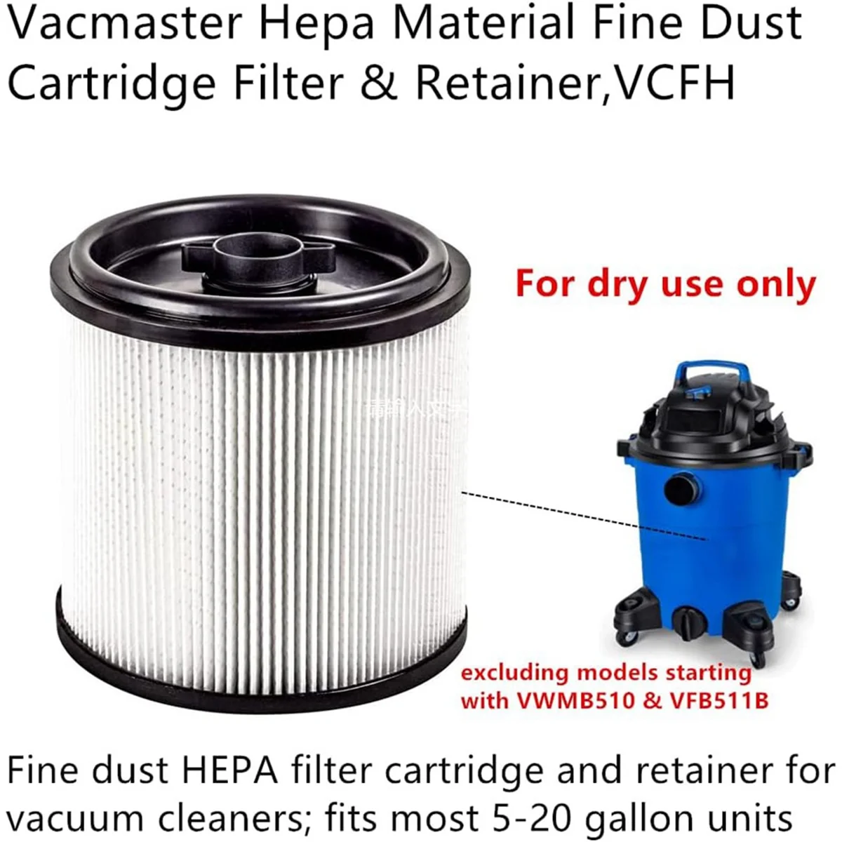 Замена для пылесосов Vacmaster Hepa тонкая фотография и фиксатор VCFH