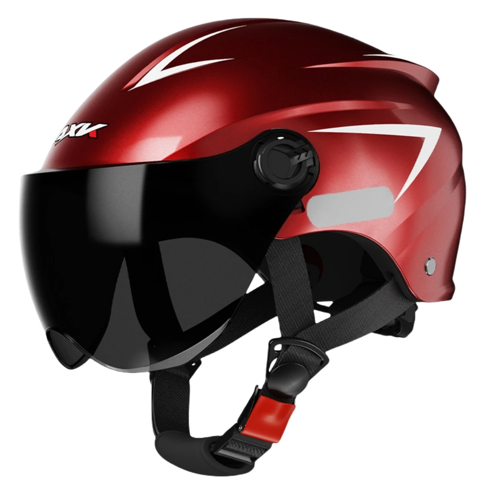 Полушлем для езды на электрическом мотоцикле Универсальный Красный защитный