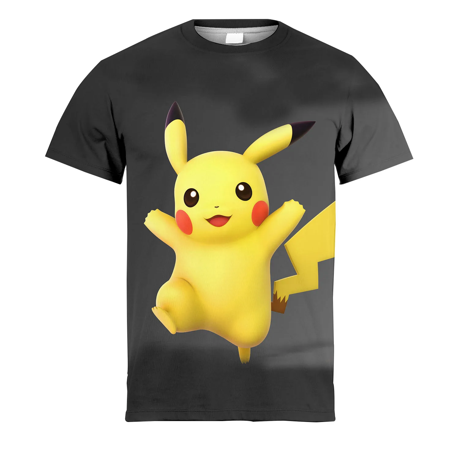 

Explosive Single Product Offers A Lot 3D Printed Animation Pikachu Men's T-shirt Trend Fashion Children's Short Sleeve