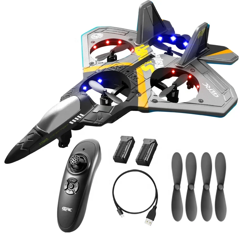 

2.4G Radio Gyroscope RC Fighter Jet Gravity Induction Aerobatic Tumbling Glider Foam LED Aircraft Model Toy Gift For Children
