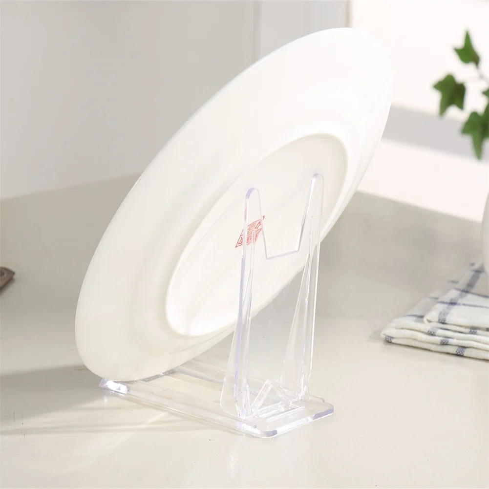 

2pcs Clear Acrylic Plate Display Stand Adjustable Plastic Holder Stand Tray Multifunctional Phone Photo Frame Display Stand