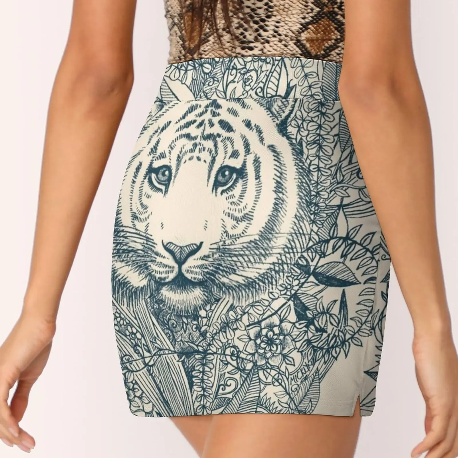 Женская юбка Tiger Tangle эстетические юбки новые модные короткие микроклин карандаш