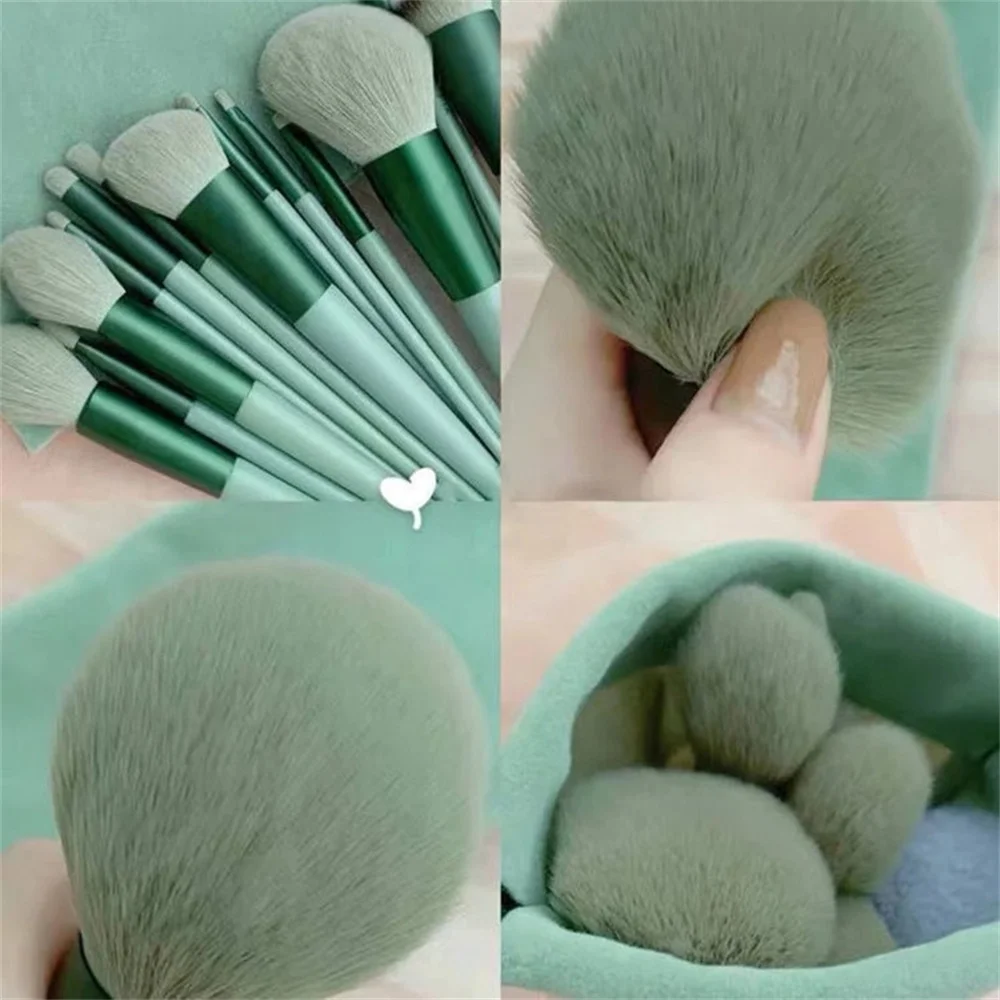 13Pcs Soft Fluffy Makeup Tools Brushes Set For Cosmetics Foundation Blush Powder Eyeshadow Kabuki Blending Makeup Brush Beauty images - 4