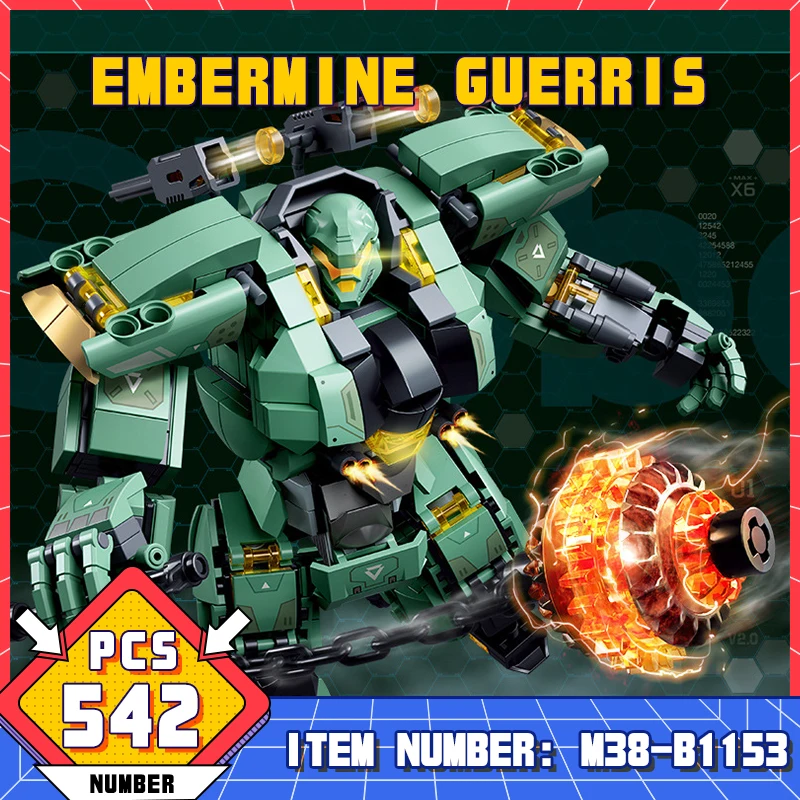 542 Шт. Ash Guerrilla Робот Строительные Блоки Набор M38-b1153 Механические Модели Кукол