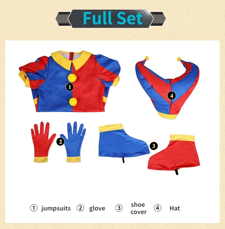 Женский потрясающий костюм для косплея цифровой цирковый Pomni костюм-комбинезон