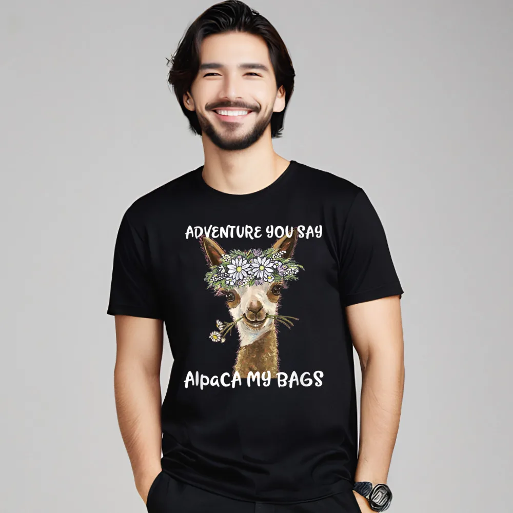 A paca My Bags Shirt VALENTINE DAY Cotton Fabric Crewneck Tops &amp Tees Short Sleeve Graphic Tee-Shirt Cute Casual T