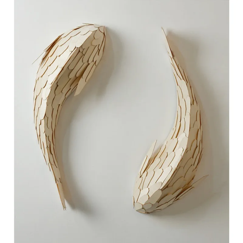 

Room Decor Whale Lamp Japanese Style Solid Wood Dolphin Ceiling Asian Restaurant Hotpot Shop Carp Lamp Fish Decorative Wall